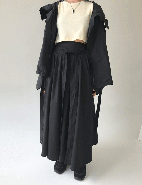 banding flare skirt (3colors)