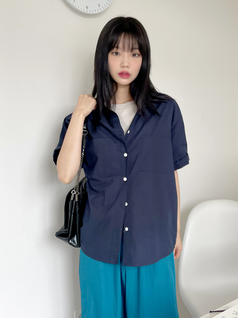 roll-up cotton shirt (2colors)