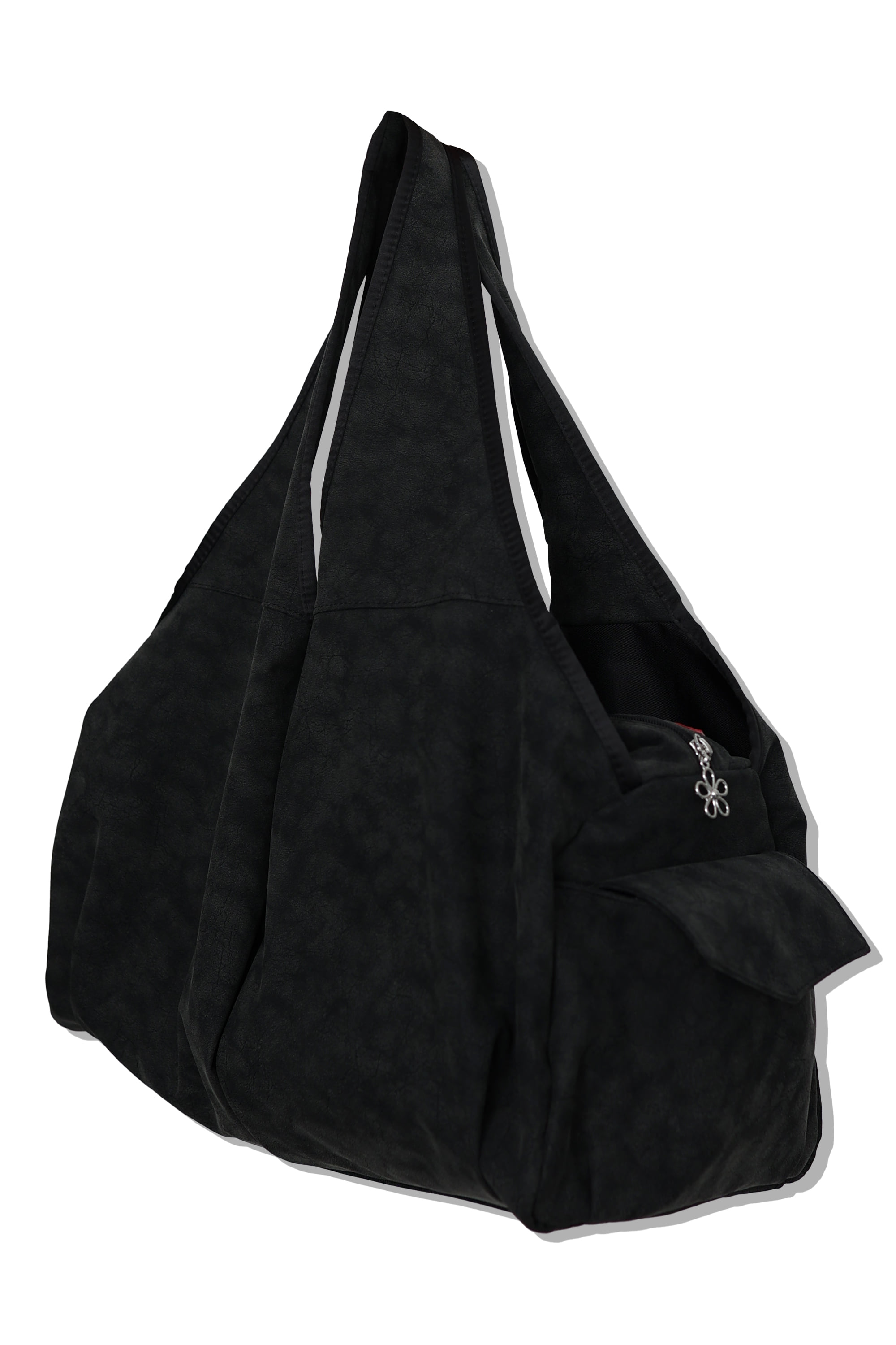 [Vegan Nubuck] bow shoulder bag (black)