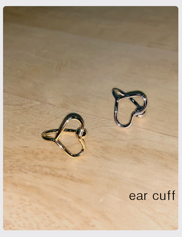 당일발송 heart ear cuff (2colors)