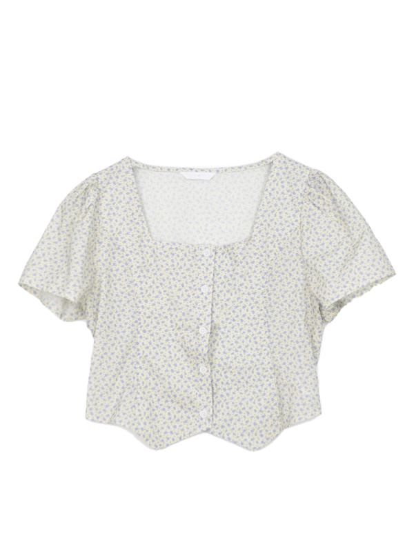 flower square blouse (1color)