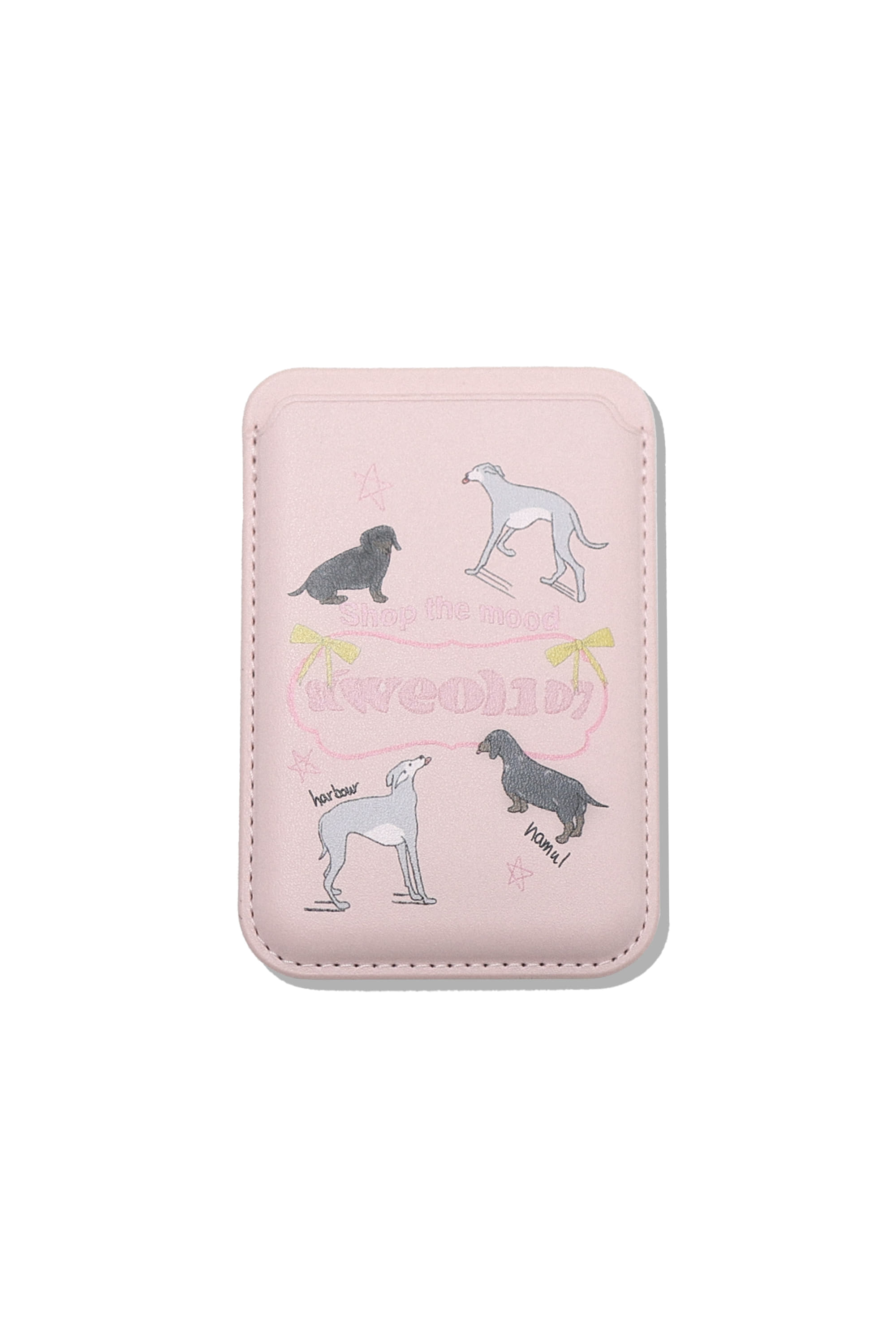 puppy magnet wallet (pink)