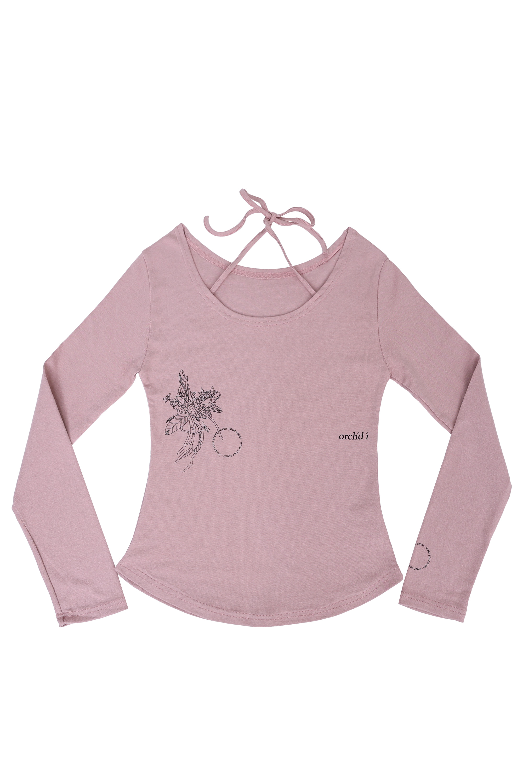 orchid letter tee (dusty pink)