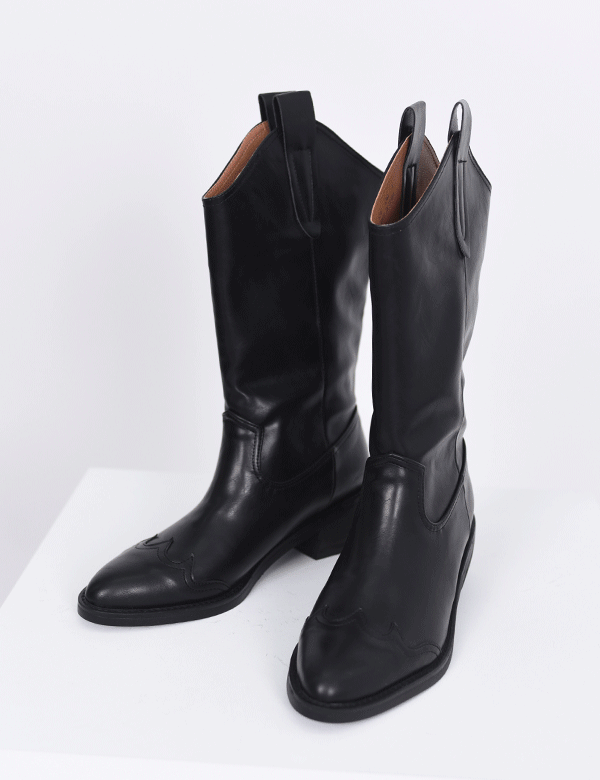 standard western leather boots (3colors)