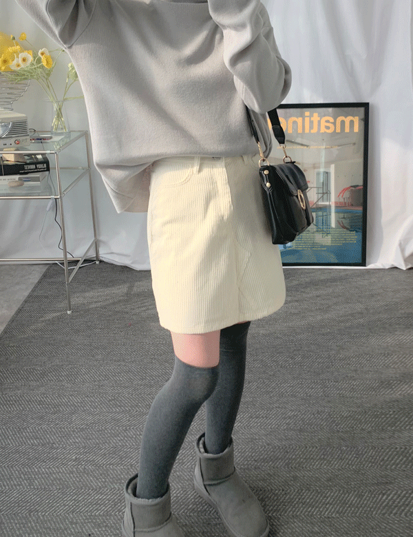 bold corduroy mini skirt (3colors)