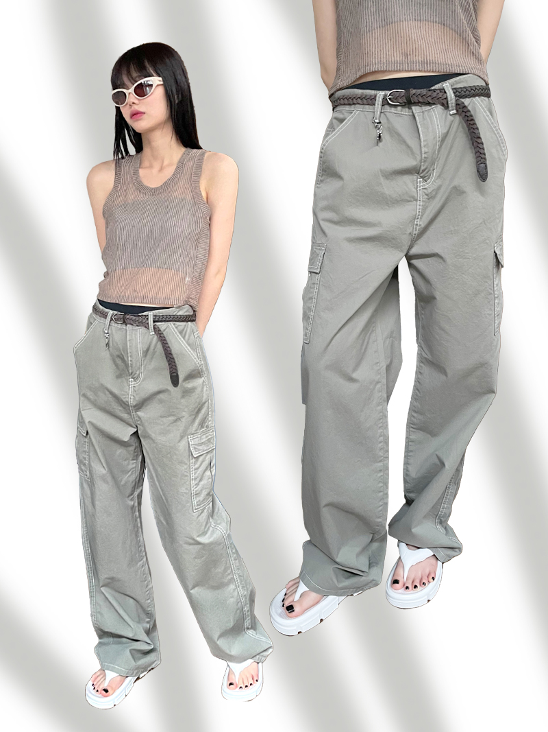 low stitch cargo pants (2colors)