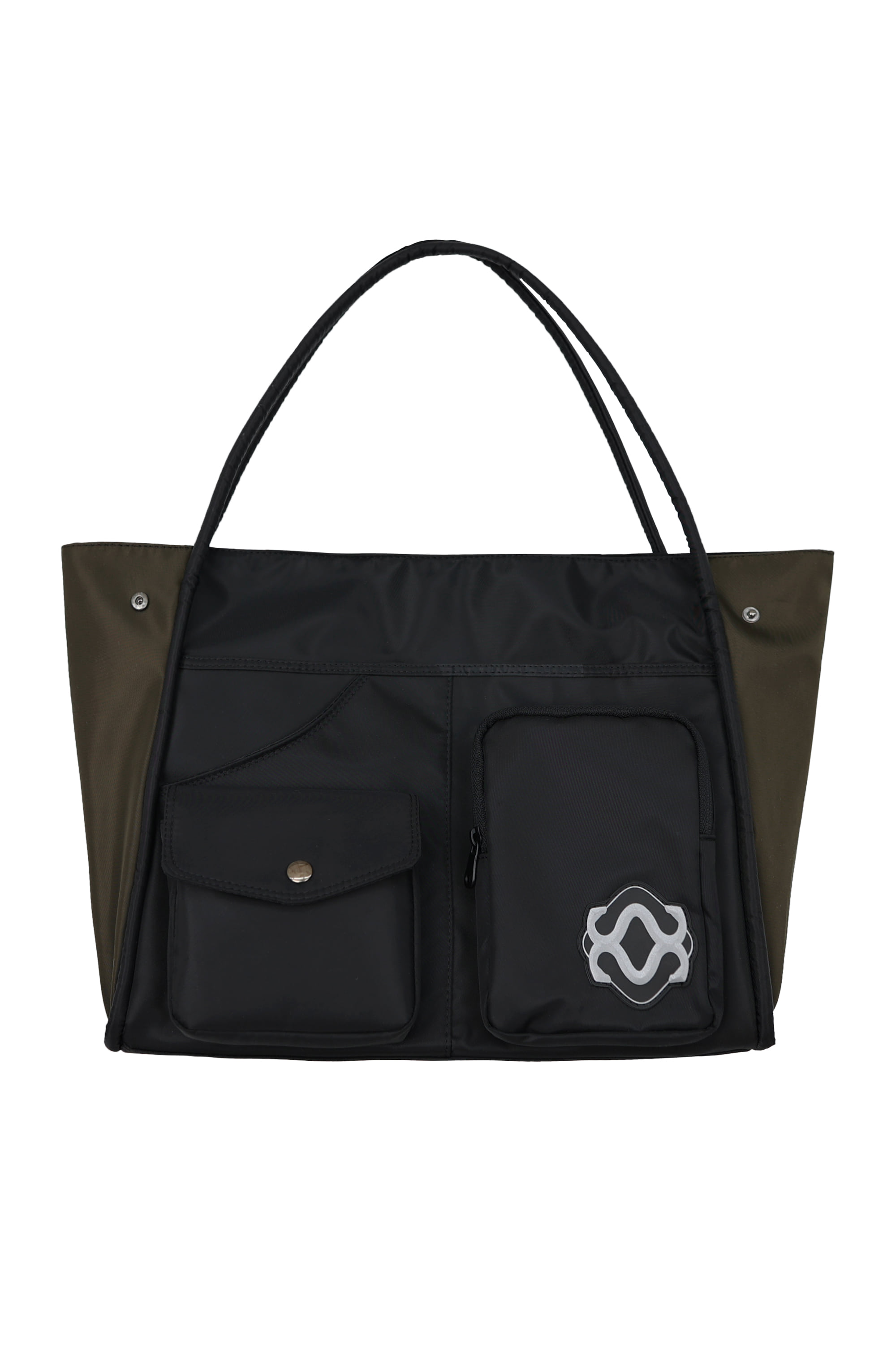 tidi cargo bag (black+khaki)