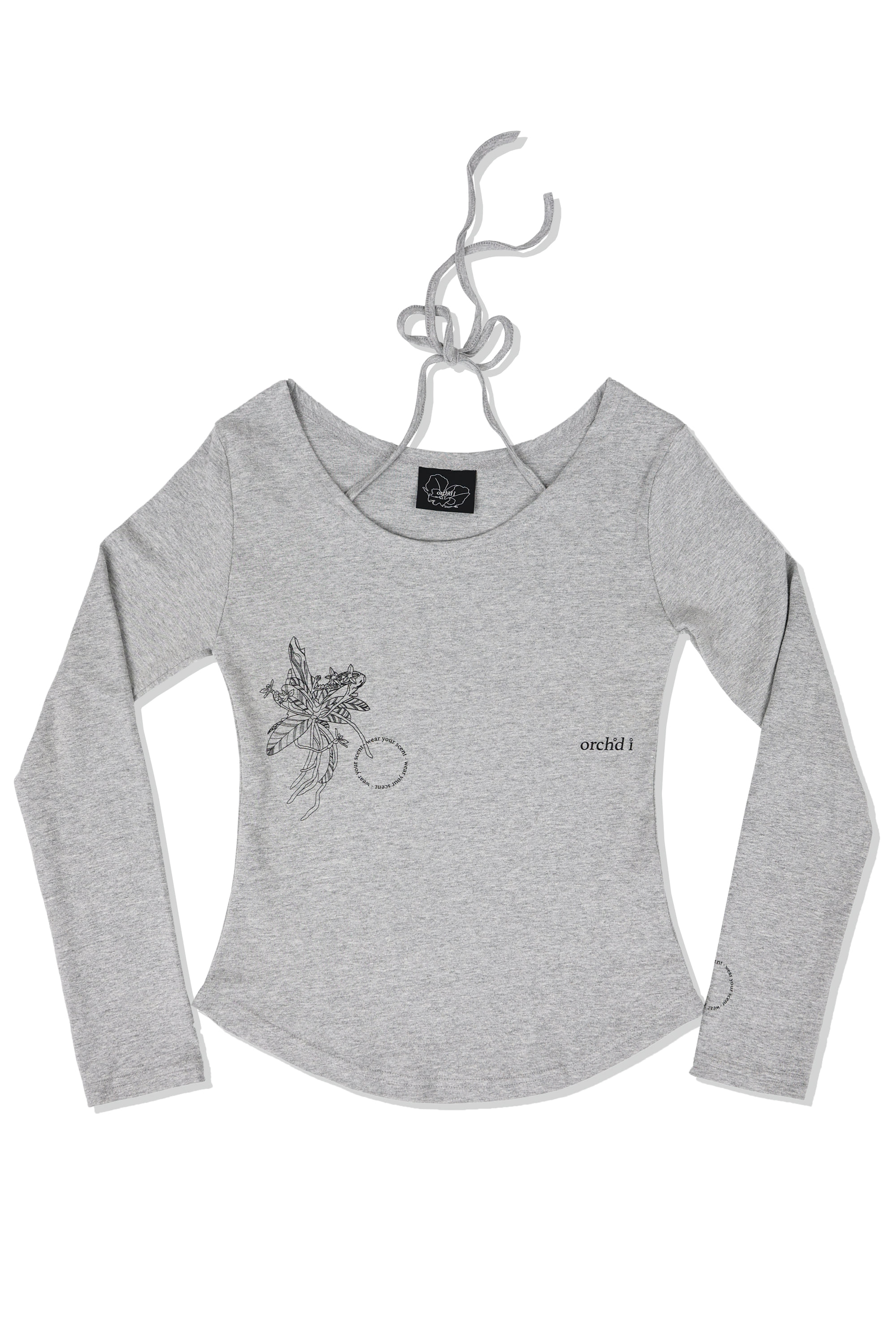 orchid letter tee (gray)